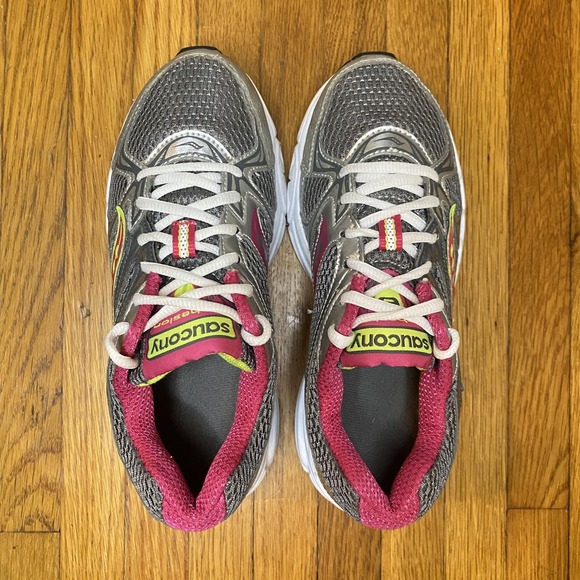 Saucony Cohesion Shoes Womens Size 6 Gray Pink Running Wide Sneakers Athletic - Picture 5 of 13
